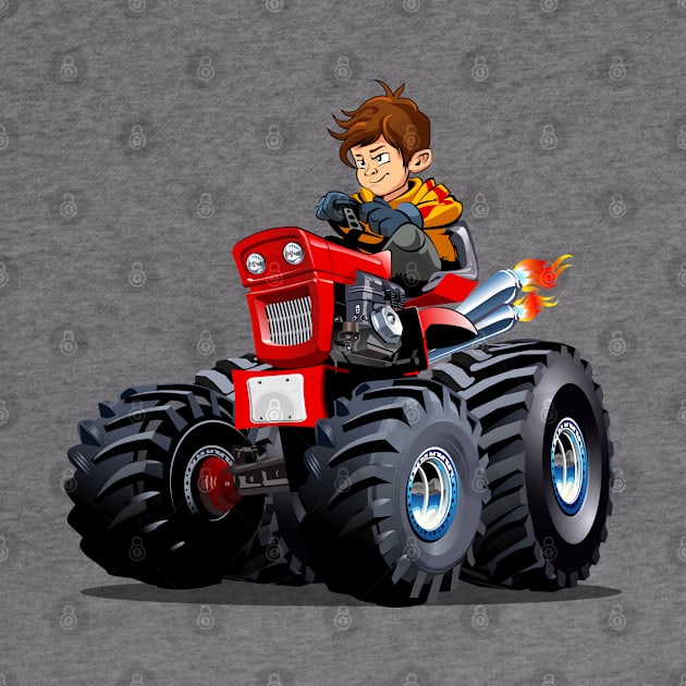 Cartoon Tractor by Mechanik